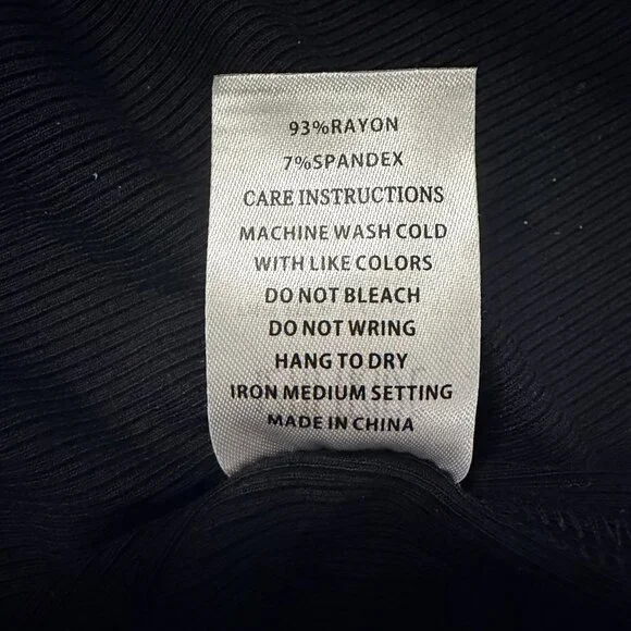 12th Tribe Gemma Black Long Sleeve Ribbed Maxi Dress ~ NWT - Picture 9 of 10